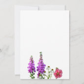 Birthday wildbloemen roze paars wit kaart (Achterkant)