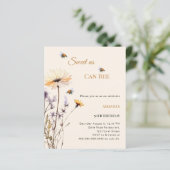 Birthday wildflower Sweet as Can Bee Invitation (Staand voorkant)