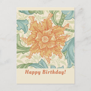 Birthday William Morris floral wallpaper CC1133 Briefkaart
