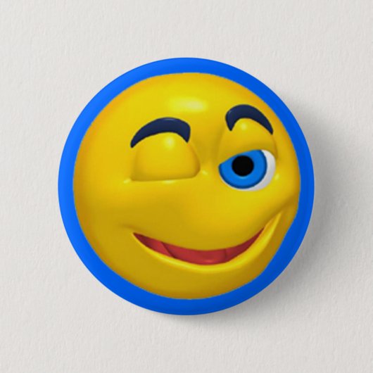 Birthday Winking Face Button (Voorkant)