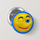 Birthday Winking Face Button (Voorkant /achterkant)