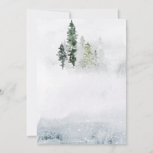 Birthday Winter Woodland Animals Holiday Kaart (Achterkant)