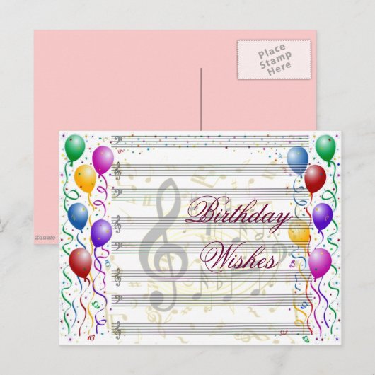 Birthday Wish_ Briefkaart (Voorkant / Achterkant)