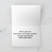 BIRTHDAY WISH "COUSIN" & "BEST FRIEND" KAART (Binnen)