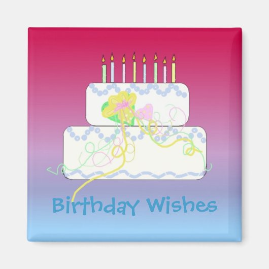 Birthday Wish Magneet (Voorkant)