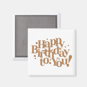 Birthday wish message kalligrafie magneet (Voorkant / Achterkant)