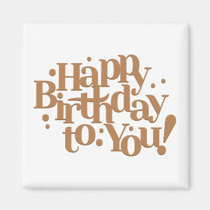 Birthday wish message kalligrafie magneet