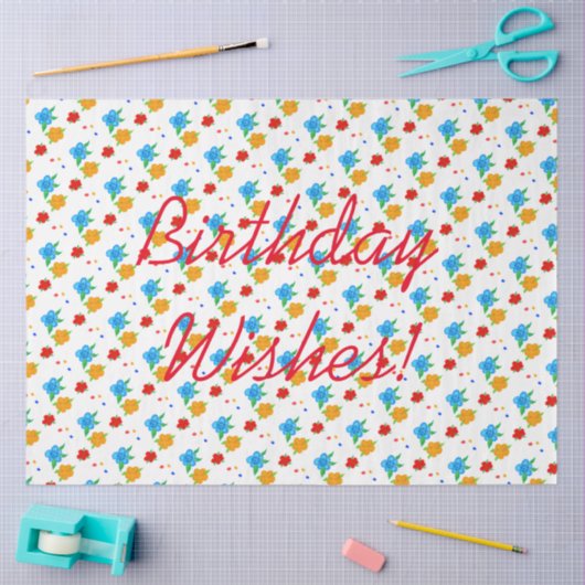 Birthday Wish Tissue Tissuepapier (Craft)