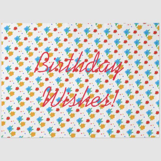 Birthday Wish Tissue Tissuepapier (Voorkant)