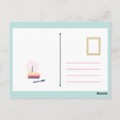 Birthday Wishes Briefkaart (Achterkant)