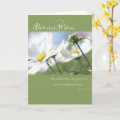 Birthday Wishes, Flowers, Religieuze Kaart (Gele Bloem)