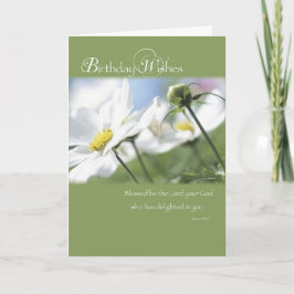 Birthday Wishes, Flowers, Religieuze Kaart