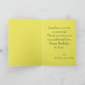 Birthday Wishes Grandma Parrots Kaart (Binnen)