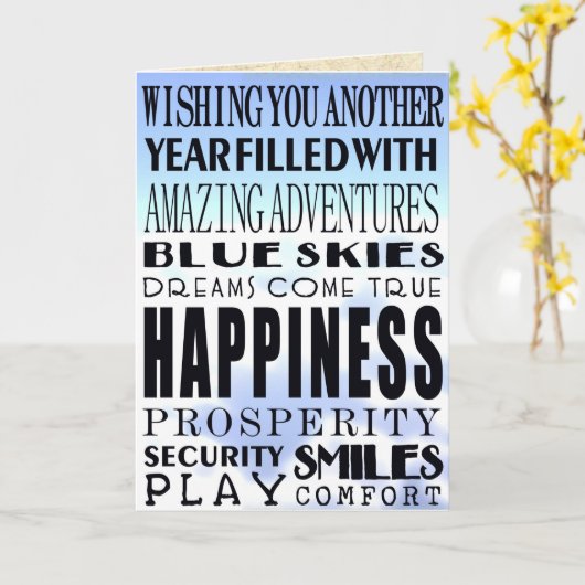 Birthday Wishes Kaart (Gele Bloem)