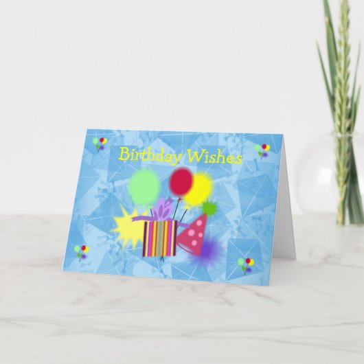 Birthday Wishes Kaart (Voorkant)