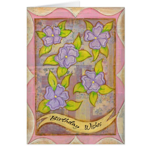 Birthday Wishes Kaart (Voorkant)