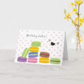 Birthday Wishes - Macaroons Design Kaart (Gele Bloem)