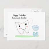 Birthday Wishes van de Dentist Briefkaart (Voorkant / Achterkant)