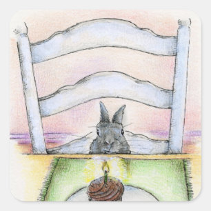 BIRTHDAY WISHES VIERKANTE STICKER