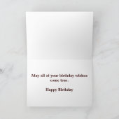 Birthday Wishes Wenskaart Kaart (Binnen)