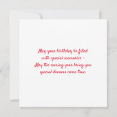 Birthday WishesFlat Note Kaart Notitiekaartje (Achterkant)