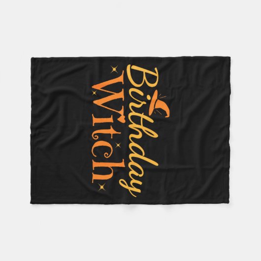 Birthday Witch Funny Halloween Shirt  Fleece Deken (Voorkant (Horizontaal))