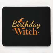 Birthday Witch Funny Halloween Shirt  Muismat (Voorkant)