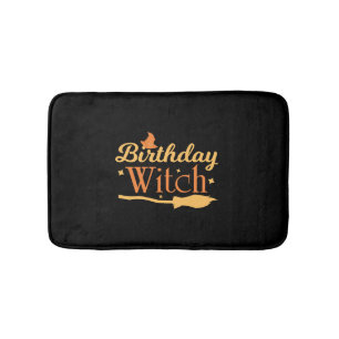 Birthday Witch Halloween Birthday Badmat