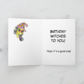 BIRTHDAY WITCHES grappig vreemd wenskaart Kaart (Binnen)