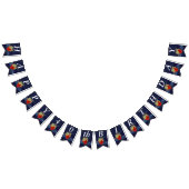 Birthday Witchy Woman Red Dress in Night Sky Moon Vlaggetjes (Alle)