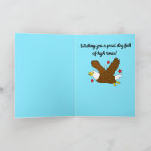 Birthday with Eagle Soaring Among the Stars Kaart (Binnen)