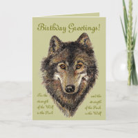 Birthday Wolf, Wolven & Quote, Animal,