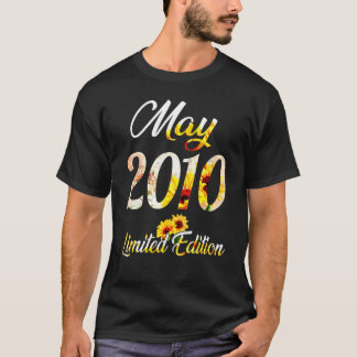 Birthday Women Girl Sunflower mei 2010 T-shirt