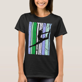 Birthday Womens Dance Girl Retro Sason Blue Green T-shirt