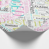 Birthday Word Cloud 40 roze ID266 Cadeaupapier (Hoek)