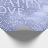 Birthday Word Cloud Daughter Blue ID272 Cadeaupapier (Hoek)