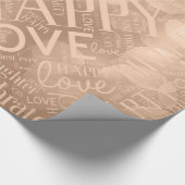 Birthday Word Cloud Daughter Peach ID272 Cadeaupapier (Hoek)