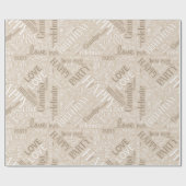 Birthday Word Cloud Grandpa Mocha ID276 Cadeaupapier (Vlak)