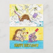 Birthday Wrapping Disaster briefkaart door N. Jane (Voorkant)