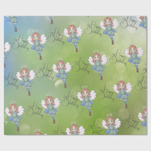 Birthday Wrapping Paper Cadeaupapier (Vlak)