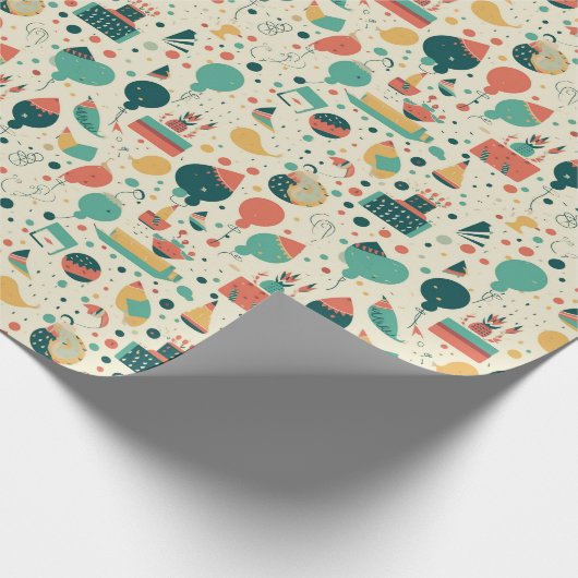 Birthday Wrapping Paper Cadeaupapier (Hoek)