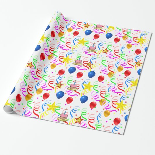 Birthday Wrapping Paper Cadeaupapier (Uitgerold)