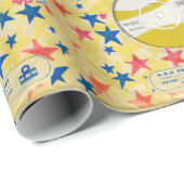 Birthday Wrapping Paper Retro Vinyl Record 45 RPM Cadeaupapier (Rol Hoek)