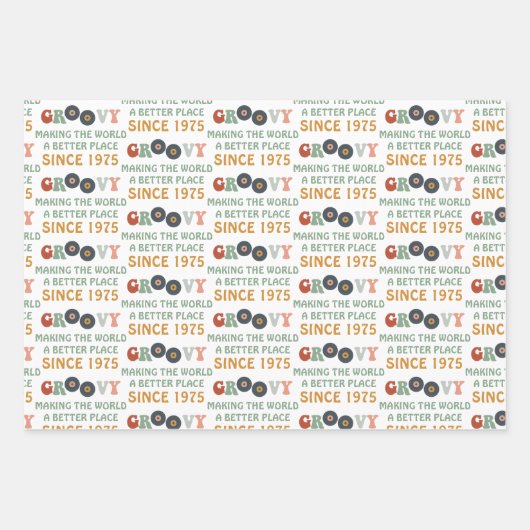 Birthday Wrapping Paper Sheets uit 1970 (Voorkant 3)