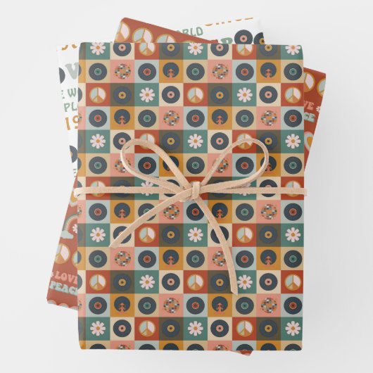 Birthday Wrapping Paper Sheets uit 1970 (In situ)