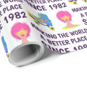 Birthday Wrapping Paper Sheets uit 1980 Cadeaupapier (Rol Hoek)