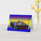 Birthday Wrestling Wenskaart Kaart (Gele Bloem)