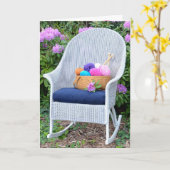 Birthday Yarn Basket in de tuin Kaart (Gele Bloem)