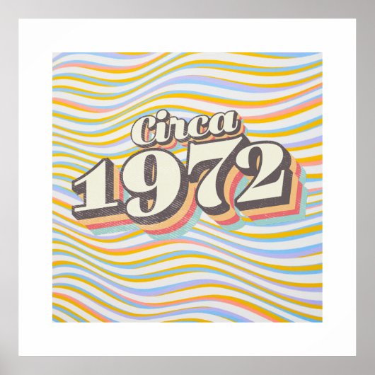 Birthday Year - Circa 1972 Poster (Voorkant)
