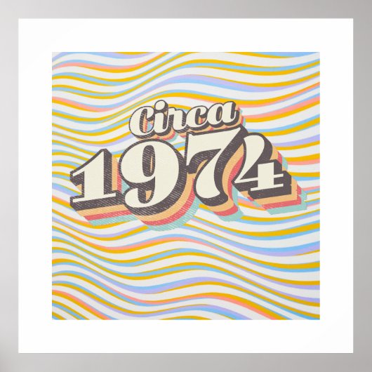 Birthday Year - Circa 1974 Poster (Voorkant)